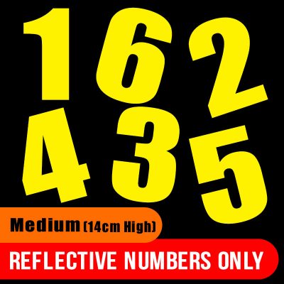 Wheelie Bin Stickers Numbers Only (Medium 140mm High)