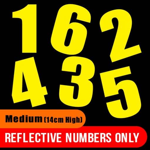 Wheelie Bin Stickers Numbers Only (Medium 140mm High)